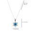 MYSTIC JEWELS By Dalia – Halskette mit Davidstern (Magen David) aus 925er Sterlingsilber mit blauem bösen Blick aus Kristall in der Mitte (klein)