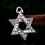 YIQPKUM Zart Antik Jüdisch Davidstern Schlüsselanhänger Anhänger Damen Charm Geldbörse Tasche Israel Accessoire Geschenk (Silber)