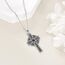 YFN Keltisches Kreuz Halskette Sterling Silber Keltischer Knoten Anhänger Religiöses Kreuz Schmuck Geschenke für Damen Herren (Davidstern)