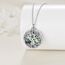 YFN Baum des Lebens Urne Halskette für Asche Sterling Silber Davidstern Lebensbaum Kremation Anhänger Kette Abalone Schale Celtic Keepsake Schmuck Geschenke für Damen Herren