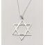 Sicuore Davidstern Anhänger - Aus 925 Sterling Silber - Schlichtes Design mit Figur 23 x 23 mm - Kette 45 cm