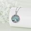 YFN Baum des Lebens Halskette Sterling Silber Om Aum Ohm Baum Anhänger Schmuck Yoga Geschenke für Damen Herren