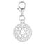 Charm-Anhänger Davidstern, Anhänger Kette, 925er Sterlingsilber, Karabinerverschluss für Armband und Halskette