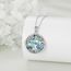 YFN Baum des Lebens Halskette Sterling Silber Frieden Anhänger Schmuck Friedenszeichen Geschenke für Damen Herren