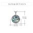 YFN Baum des Lebens Halskette Sterling Silber Yin Yang Lebensbaum Anhänger Kette Abalone Shell Keltischer Schmuck Geschenke für Damen Herren