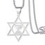 VASSAGO Davidstern-Halskette für Männer und Frauen, Sechs-Punkt-jüdischer Stern-Menora-Anhänger, Halskette, Edelstahl, Hexagramm, jüdischer Israel-Schmuck, Edelstahl