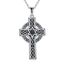 YFN Keltisches Kreuz Halskette Sterling Silber Keltischer Knoten Anhänger Religiöses Kreuz Schmuck Geschenke für Damen Herren (Davidstern)