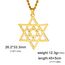Dreamtimes Davidstern Halsketten Edelstahl Hexagramm Anhänger jüdische Halsketten FaithHeart Davidstern jüdischer Schmuck für Frauen Herren (Gold)