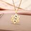 EUEAVAN Davidstern Halskette für Frauen Palästina Halskette Judenstern Land Flagge Karte Anhänger Naher Osten Arabischer Nationalschmuck Judaica Geschenke Männer (gold)