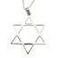 Sicuore Davidstern Anhänger - Aus 925 Sterling Silber - Schlichtes Design mit Figur 23 x 23 mm - Kette 45 cm