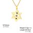EUEAVAN Davidstern Halskette für Frauen Palästina Halskette Judenstern Land Flagge Karte Anhänger Naher Osten Arabischer Nationalschmuck Judaica Geschenke Männer (gold)