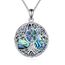 YFN Baum des Lebens Halskette Sterling Silber Unendlichkeit Kreuz Anhänger Abalone Shell keltischen Schmuck Geschenke für Damen Herren
