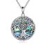 YFN Baum des Lebens Halskette Sterling Silber Zinn Rad der Hekate Göttin Anhänger Kette Schmuck Wiccan Geschenke für Damen Herren