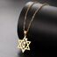 EUEAVAN Davidstern Halskette für Frauen Palästina Halskette Judenstern Land Flagge Karte Anhänger Naher Osten Arabischer Nationalschmuck Judaica Geschenke Männer (gold)