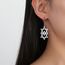 Ohrringe Davidstern für Damen, Edelstahl, Hexagramm, hebräische Schrift, blauer Diamant, rund, Stern, Megan, jüdischer Schmuck, Einheitsgröße, Edelstahl, Nein