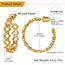 U7 Ohrringe Damen Halb Creolen Ohrringe 18k vergoldet Davidstern Kreolen Ohrringe mit 925 Silber Nadel Hypoallergen Street Style Moedeschmuck Accessoire für Frauen Mädchen