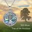 YFN Baum des Lebens Halskette Sterling Silber Zinn Rad der Hekate Göttin Anhänger Kette Schmuck Wiccan Geschenke für Damen Herren