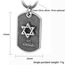 Herren Hexagon Star Dog Tag, Gothic Vintage Davidstern S925 Sterling Silber Anhänger Halskette,Silber,Anhänger + Kette 70cm Modeaccessoires (Color : Silver, Size : Pendant+chain 60cm)