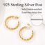 U7 Ohrringe Damen Halb Creolen Ohrringe 18k vergoldet Davidstern Kreolen Ohrringe mit 925 Silber Nadel Hypoallergen Street Style Moedeschmuck Accessoire für Frauen Mädchen