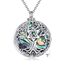 YFN Baum des Lebens Urne Halskette für Asche Sterling Silber Davidstern Lebensbaum Kremation Anhänger Kette Abalone Schale Celtic Keepsake Schmuck Geschenke für Damen Herren