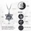 HXWZB Davidstern Halskette für Männer Sterling Silber Davidstern Anhänger Jüdischer Stern Löwe/Rabe/Wolf David Schmuck für Männer Frauen, Sterling Silber, Kein Edelstein