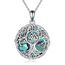 YFN Baum des Lebens Halskette Sterling Silber Viking Baum Anhänger Kette Valknut Amulett Keltischer Schmuck Geschenke für Damen Herren