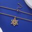 Dreamtimes Davidstern Halsketten Edelstahl Hexagramm Anhänger jüdische Halsketten FaithHeart Davidstern jüdischer Schmuck für Frauen Herren (Gold)
