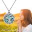 YFN Baum des Lebens Halskette Sterling Silber Keltischen Lebensbaum Anhänger Schmuck Geschenke für Damen Herren Mädchen (Nüchternheit Urne)