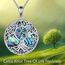 YFN Baum des Lebens Halskette Sterling Silber Unendlichkeit Kreuz Anhänger Abalone Shell keltischen Schmuck Geschenke für Damen Herren