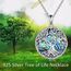 YFN Baum des Lebens Halskette Sterling Silber Om Aum Ohm Baum Anhänger Schmuck Yoga Geschenke für Damen Herren