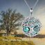 YFN Baum des Lebens Halskette Sterling Silber Viking Baum Anhänger Kette Valknut Amulett Keltischer Schmuck Geschenke für Damen Herren