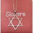 Sicuore Davidstern Anhänger - Aus 925 Sterling Silber - Schlichtes Design mit Figur 23 x 23 mm - Kette 45 cm