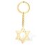 VASSAGO Davidstern Schlüsselanhänger für Damen und Herren, jüdischer Stern, Menora-Schlüsselanhänger, Edelstahl, Chanukka-Schlüsselanhänger, Israel, religiöser Schmuck, Gold 2, One size