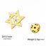 Amaxer Jüdischer Davidstern Brosche für Damen und Herren, Magen David Israel Brosche für Rucksack Abzeichen Hut Tasche Zubehör Dekoration (Gold)