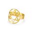 TEAMER Davidstern-Ring aus Edelstahl, verstellbar, Vintage-Fingerring, jüdischer Magen-Amulett-Schmuck für Frauen (Stil 2 – Gold)