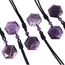 Nupuyai Amethyst Kristall Davidstern Hexagramm Anhänger Halskette für Männer Frauen, Heilstein Amulett Kette mit verstellbarer Kordel