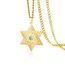 VASSAGO Davidstern-Halskette für Damen Edelstahl Zirkonia magischer Hexagon-Anhänger zierlicher religiöser jüdischer Schmuck (Gold)