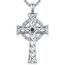 Wikinger keltischer Halskette für Herren, 925 Sterling Silber ViKing Kreuz Anhänger Keltisches Anhänger Nordische Amulett Schmuck für Damen Herren