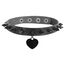 Eigso Gothic Leder Nietenhalsband für Frauen Männer Klassisch Emo Liebe Herz Choker Halsband für Frau Mann
