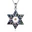 URONE Davidstern Senfkorn Halskette 925 Sterling Silber Judenstern Senfkorn Anhänger Religiöser Schmuck Geschenke für Frauen