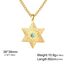 VASSAGO Davidstern-Halskette für Damen Edelstahl Zirkonia magischer Hexagon-Anhänger zierlicher religiöser jüdischer Schmuck (Gold)