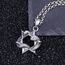 Vintage Echt 925 Sterling Silber Davidstern Anhänger Hexagramm Schlange Anhänger für Herren Damen