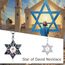 URONE Davidstern Senfkorn Halskette 925 Sterling Silber Judenstern Senfkorn Anhänger Religiöser Schmuck Geschenke für Frauen