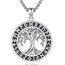 Wikinger Schmuck Viking Halskette 925 Sterling Silber Baum des Lebens Anhänger Halskette Nordische Rune Schmuck für Herren Damen (Baum des Lebens)