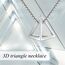 HUKKUN Dreieck Halskette Sterling Silber Delta Sigma Theta Geometrische Halskette 3D-Dreieck Schmuck Geschenk für Männer