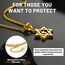 ChainsHouse Goldene Kette mit Davidstern Anhänger Damen Halskette Edelstahl Davidstern Kette Vergoldet Frauen Gold Hexagramm Anhänger mit Kreuz in der Mitte Amulett Modeschmuck für Judentum