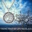 Wikinger Schmuck Viking Halskette 925 Sterling Silber Baum des Lebens Anhänger Halskette Nordische Rune Schmuck für Herren Damen (Baum des Lebens)