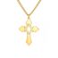 kkjoy Kreuz mit Davidstern Anhänger Halskette Ohrringe Schlüsselanhänger Edelstahl Hexagramm am Kreuz Gebetsamulett Schmuck für Frauen Männer