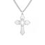 kkjoy Kreuz mit Davidstern Anhänger Halskette Ohrringe Schlüsselanhänger Edelstahl Hexagramm am Kreuz Gebetsamulett Schmuck für Frauen Männer (Halskette B (3mm Kreuzkette, 45+5cm)-Silber)