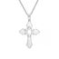 kkjoy Kreuz mit Davidstern Anhänger Halskette Ohrringe Schlüsselanhänger Edelstahl Hexagramm am Kreuz Gebetsamulett Schmuck für Frauen Männer (Halskette A (1mm Kreuzkette, 45+5cm)-Silber)